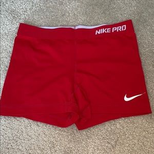 Red nike pro spandex!